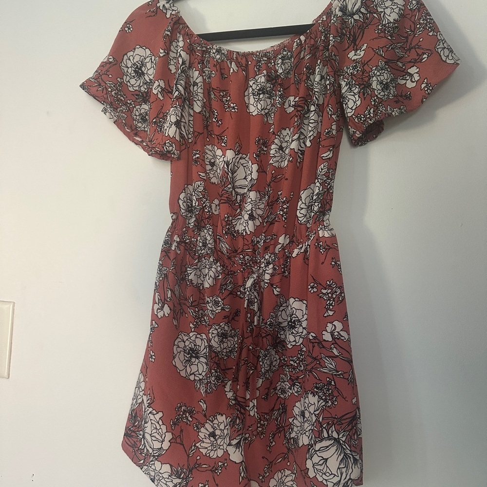 Floral Off-Shoulder Romper